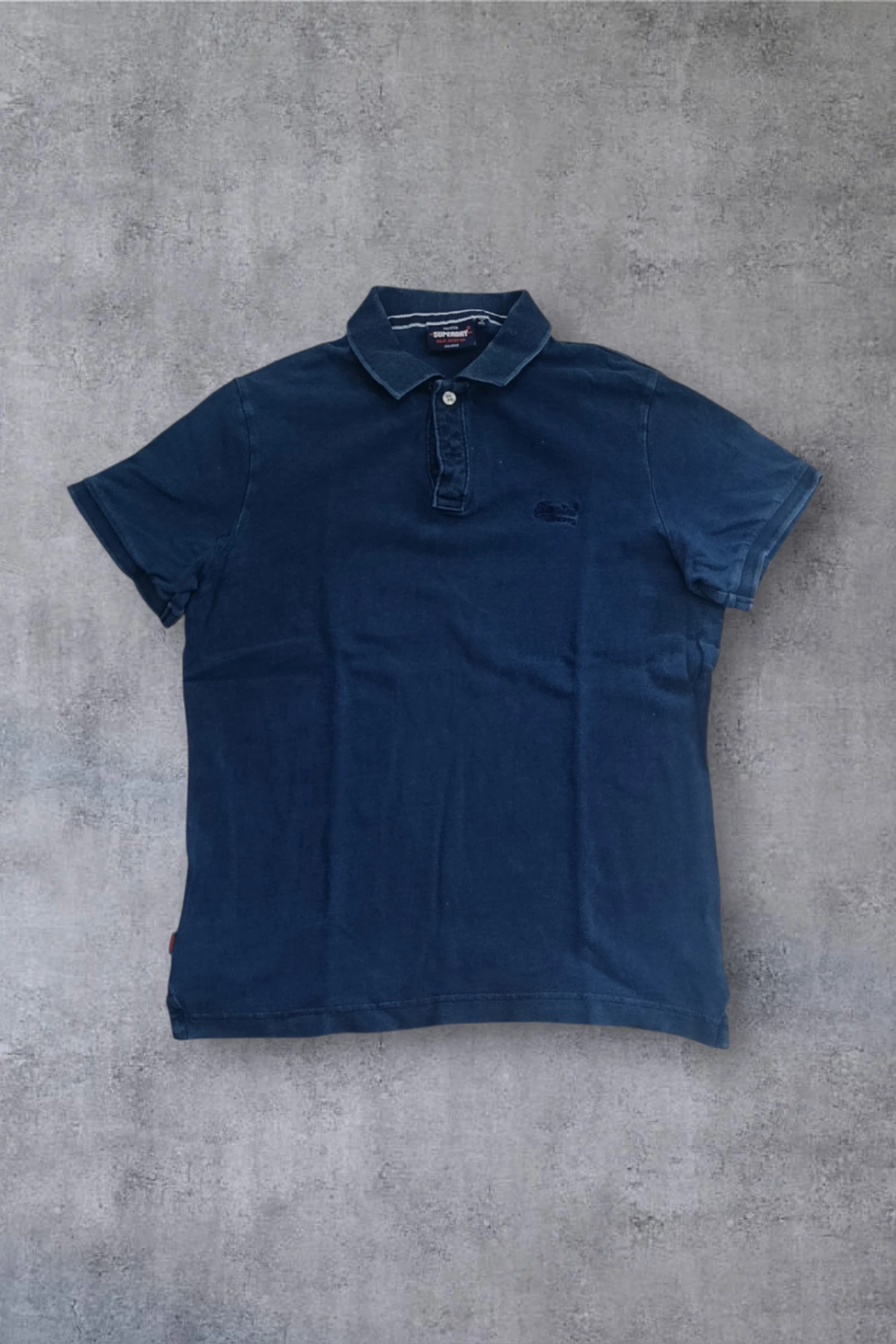 | Polo Superdry Men's | Color Azul Marino Jaspeado | Navy Faded | Talla 2XL |
